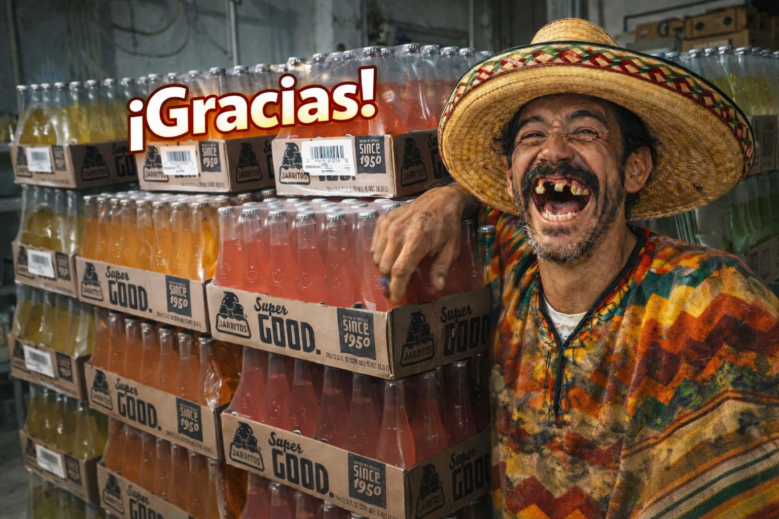 Ilustrace mexické limonády Jarritos